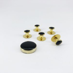 cefai cufflinks 5 black gold cover button